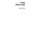 CANON FAXL250 Instrukcja Obsługi