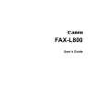 CANON FAXL800 Instrukcja Obsługi